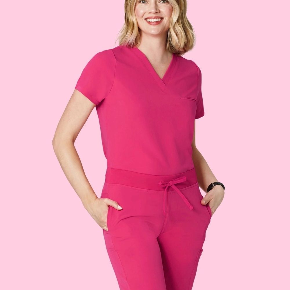 Women's  Mandala Pink Scrub Set
